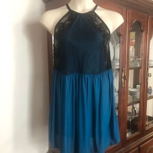 Torrid Chemise Lingerie Black and Teal New